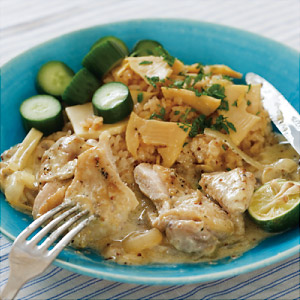 チキンソテーのクリームソース