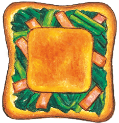 ほうれん草とベーコンのグラタントースト