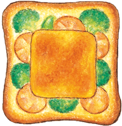 えびとブロッコリーのグラタントースト