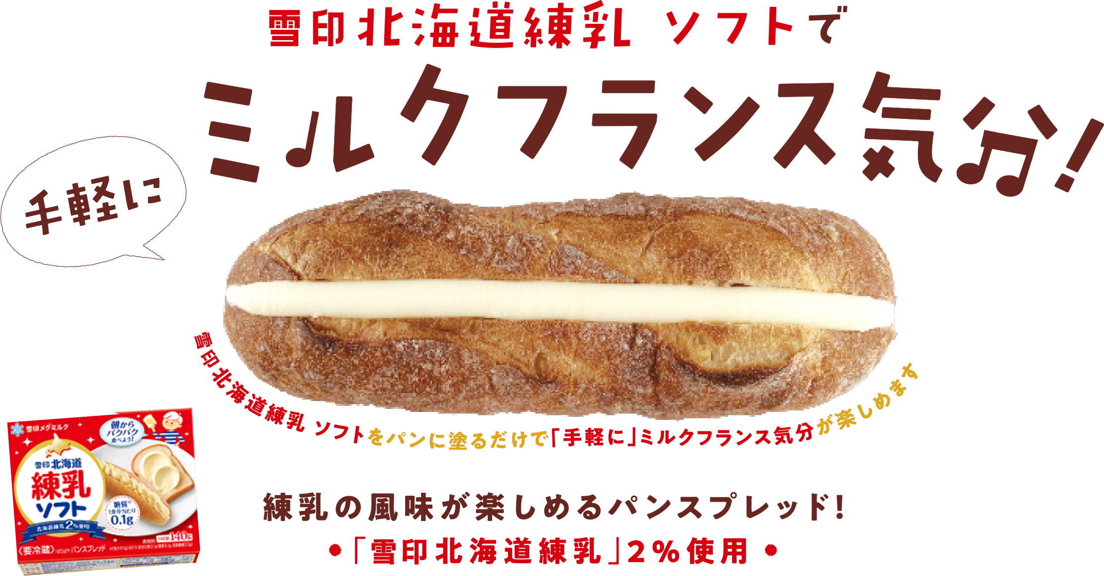 雪印北海道練乳 ソフトで手軽にミルクフランス気分！